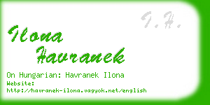 ilona havranek business card